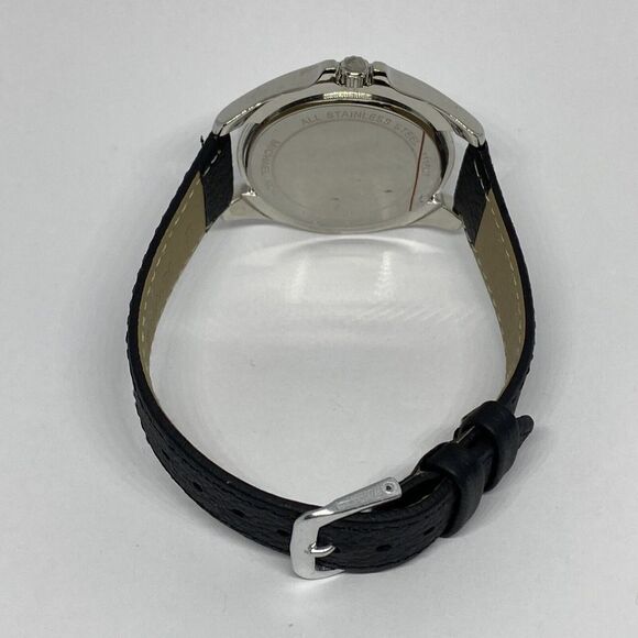 Michael Kors Kacie MK3567 Women's Black Leather Analog Dial Quartz Watch EY424 - Picture 11 of 12